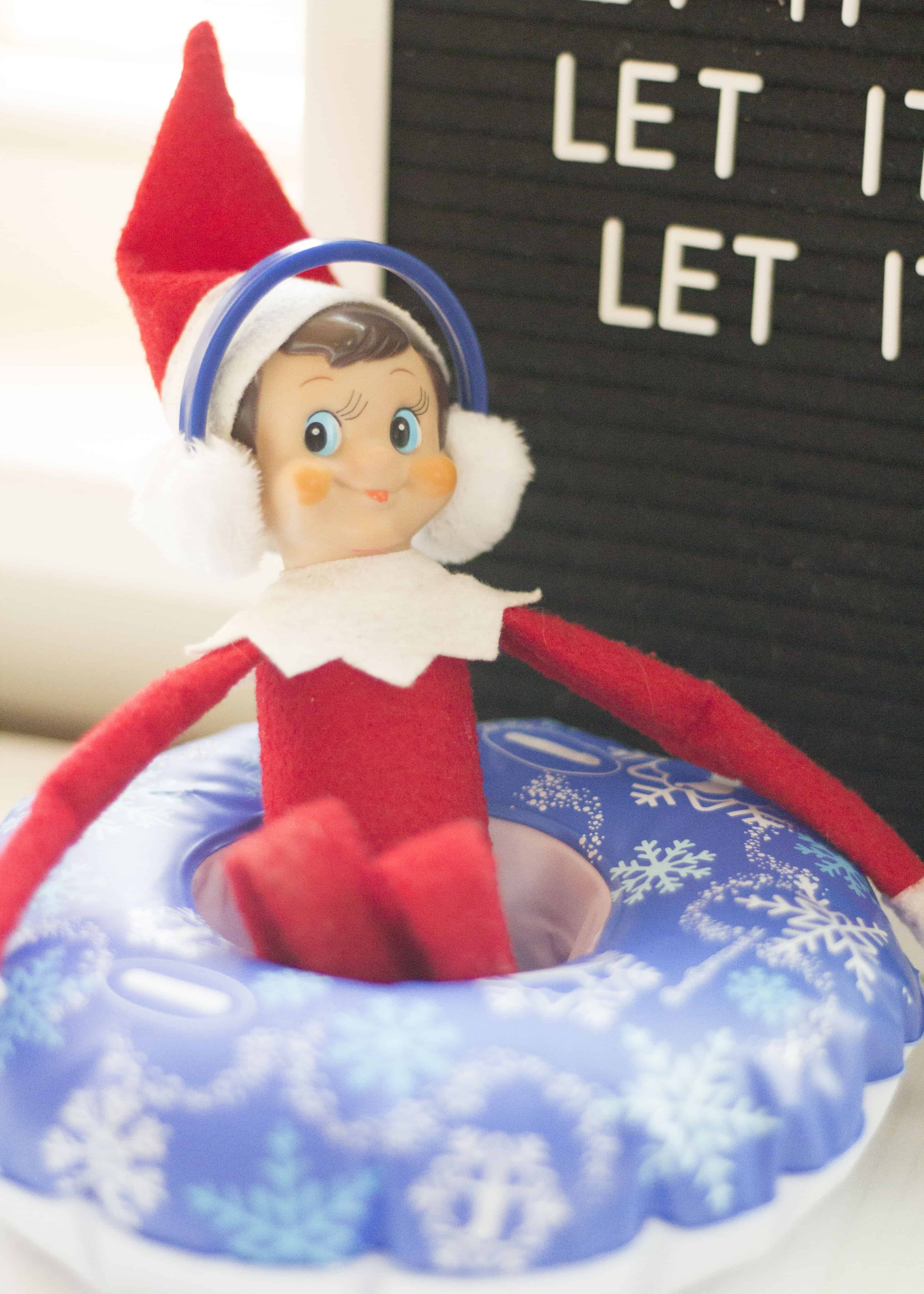 elf on the shelf snow tube