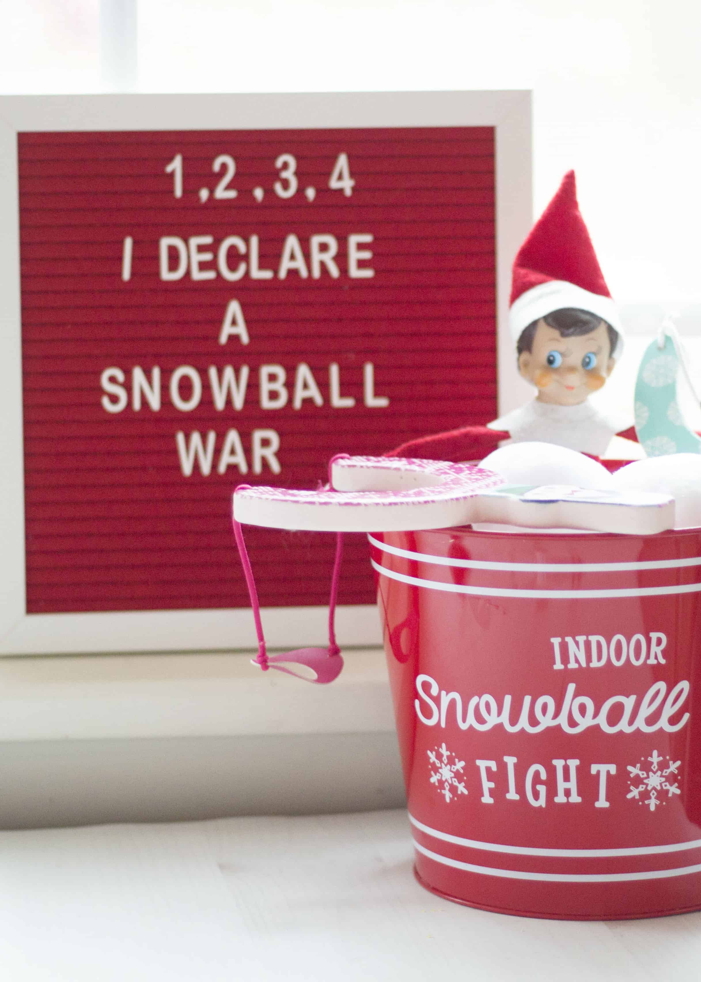 Perfect Life Ideas Indoor Snowball Fight Set - Snow Balls for Fights Indoor - Snowball Slingshot for Kids with 3 Plush Snowballs - Indoor Snowballs