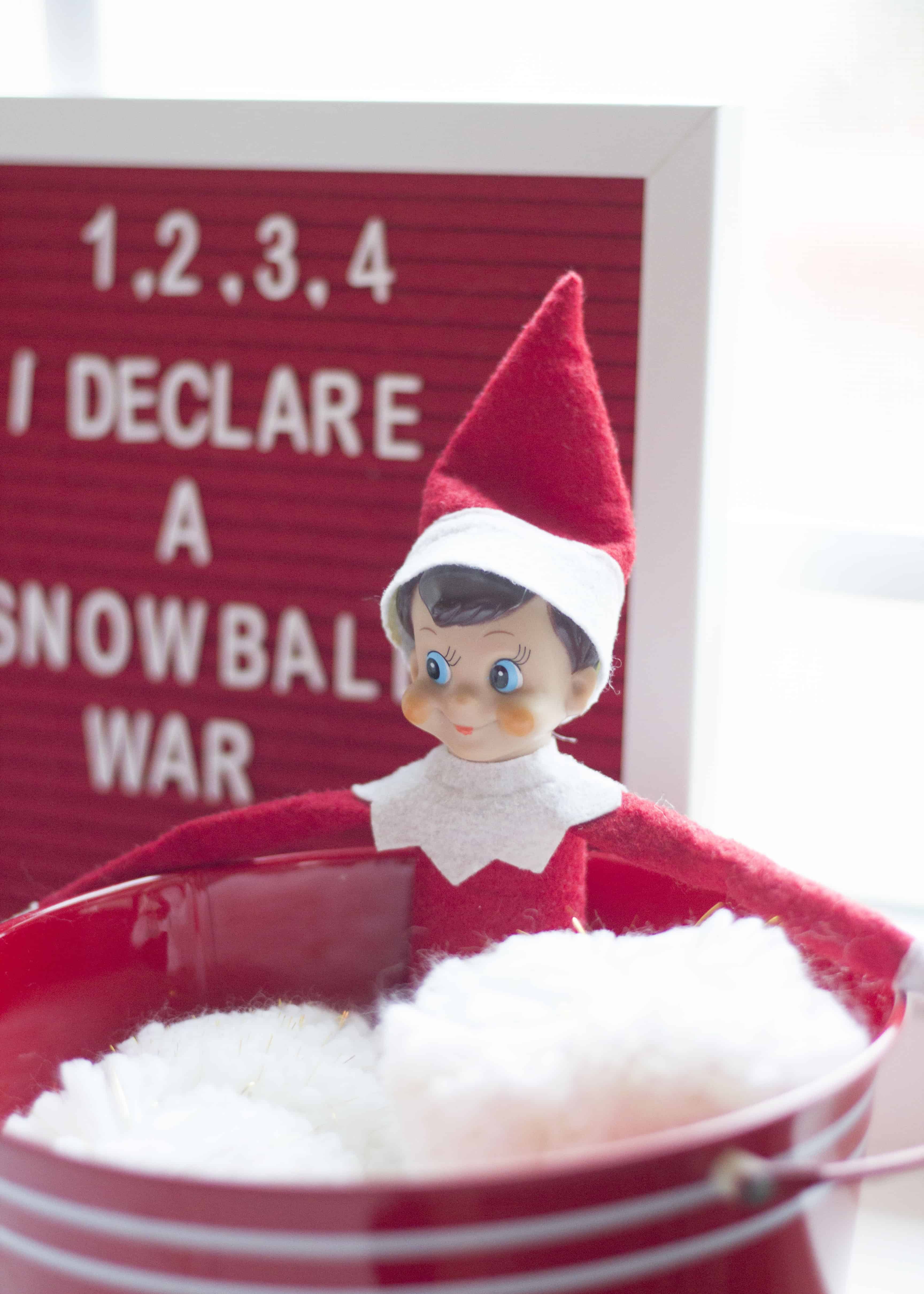 elf on the shelf snowballs