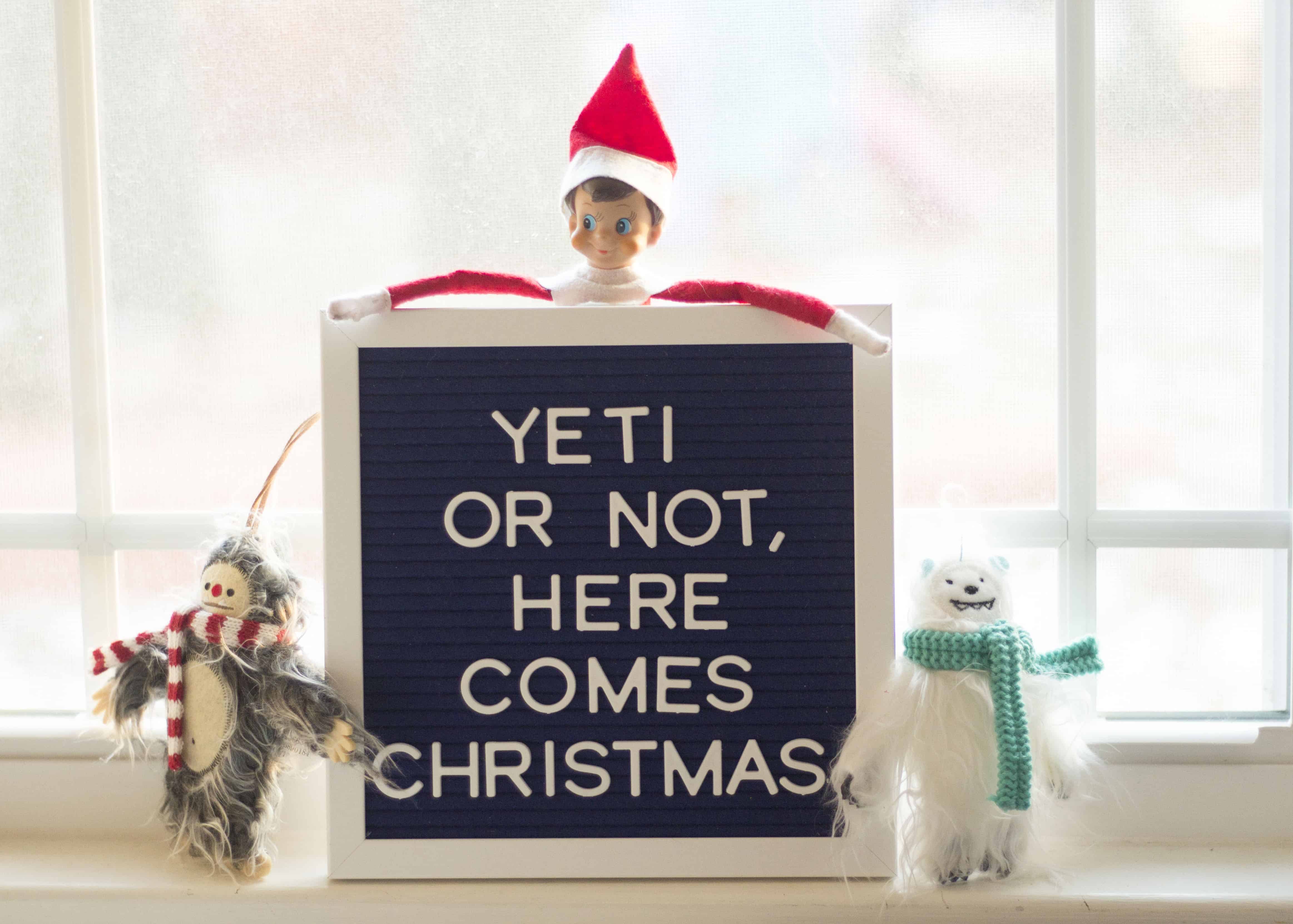 elf on the shelf yetis