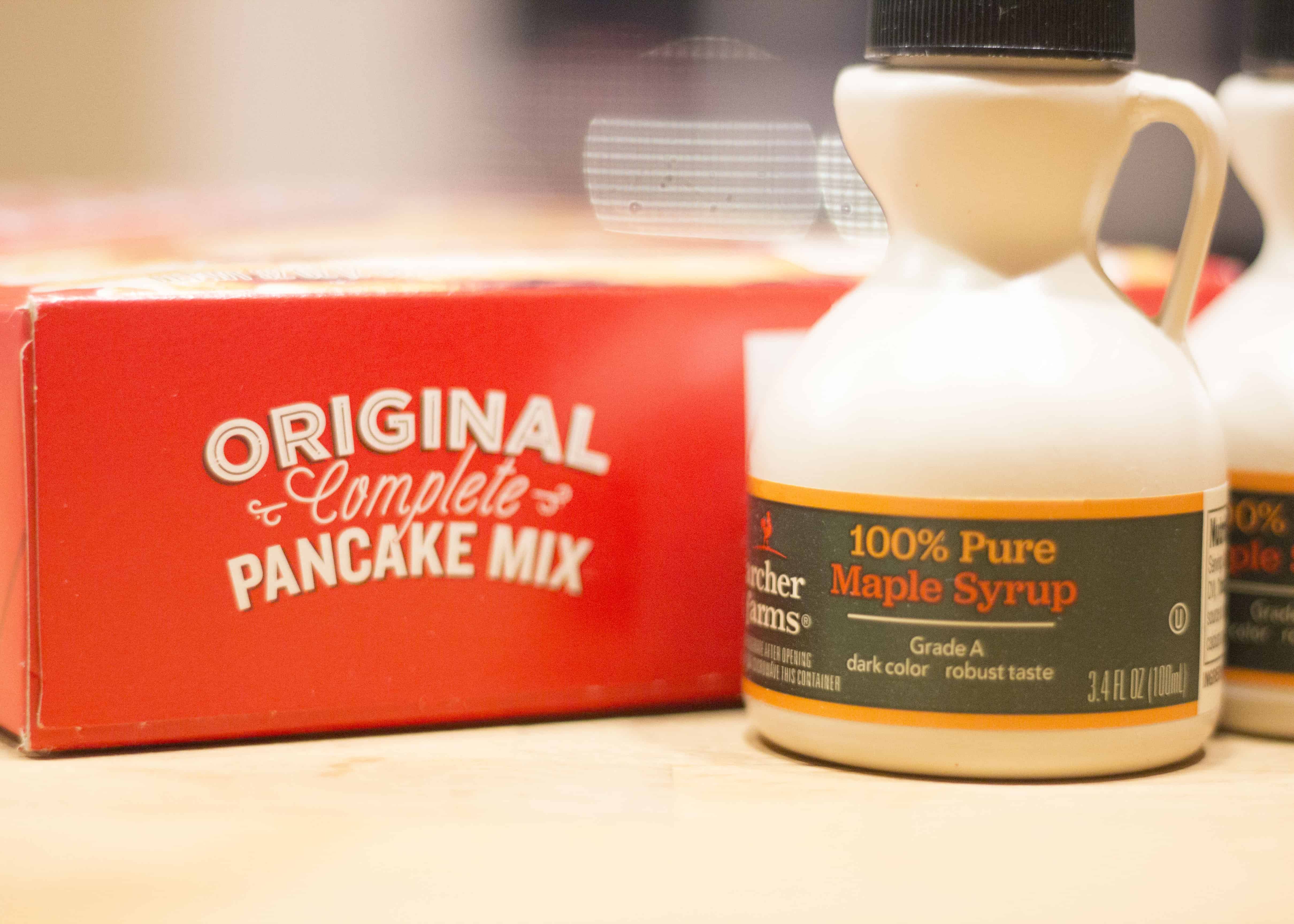 panacake mix and syrup
