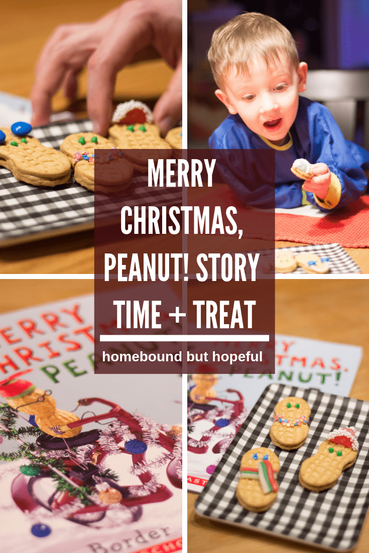 I'm not much of a baker, but my kiddos love decorating cookies each Christmas. After we read 'Merry Christmas, Peanut!', I created this perfect, no-bake sweet treat to complete our holiday story time. #merrychristmaspeanut #beyondthebook #christmascookies #cookiedecorating #storytime #readaloudrevival