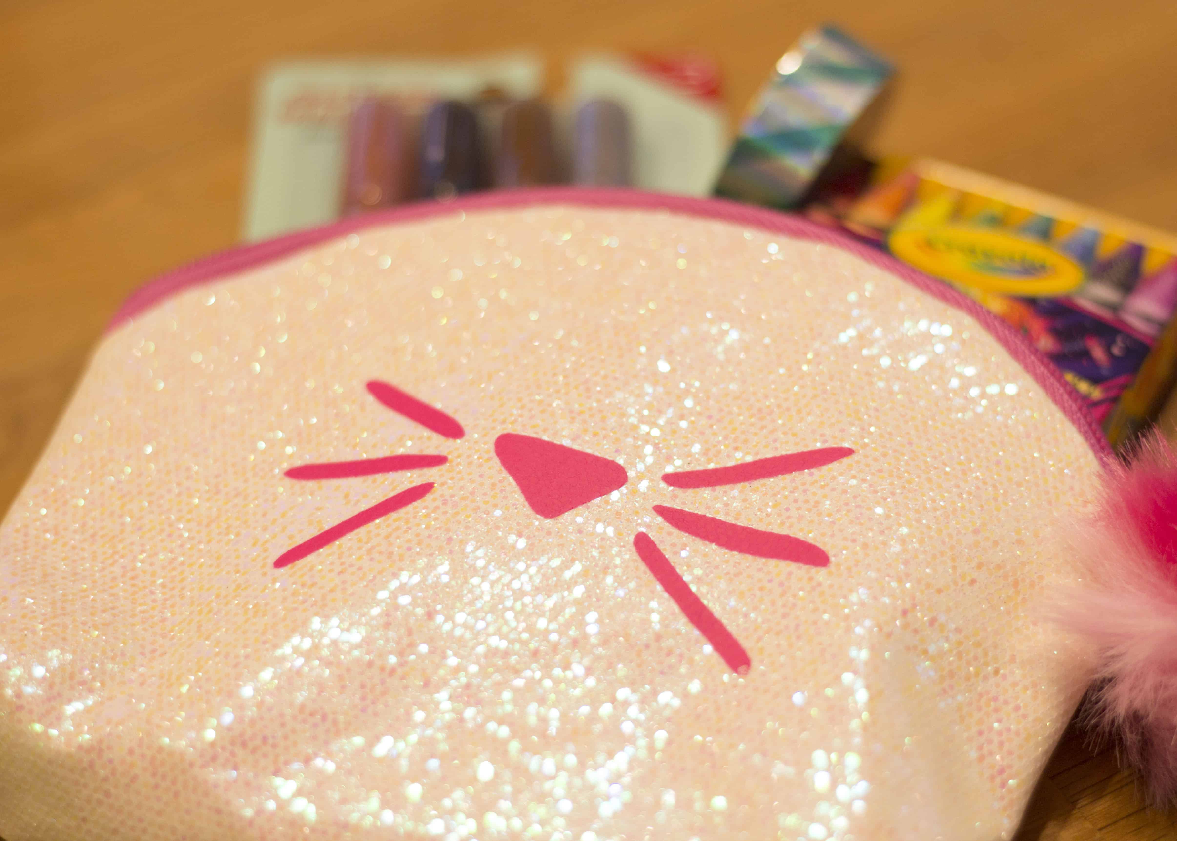 sparkly kitten bag