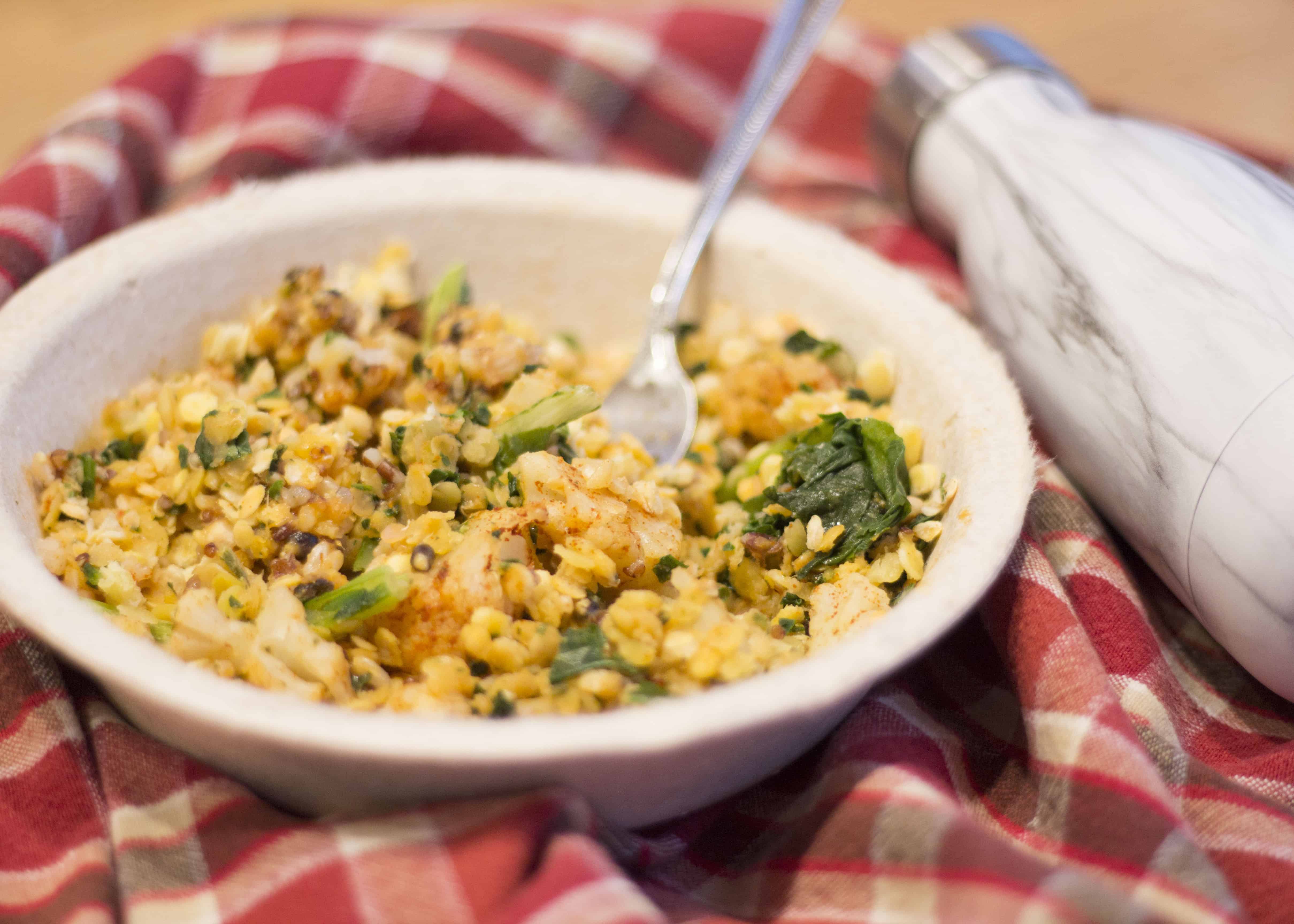 cauliflower curry bowl