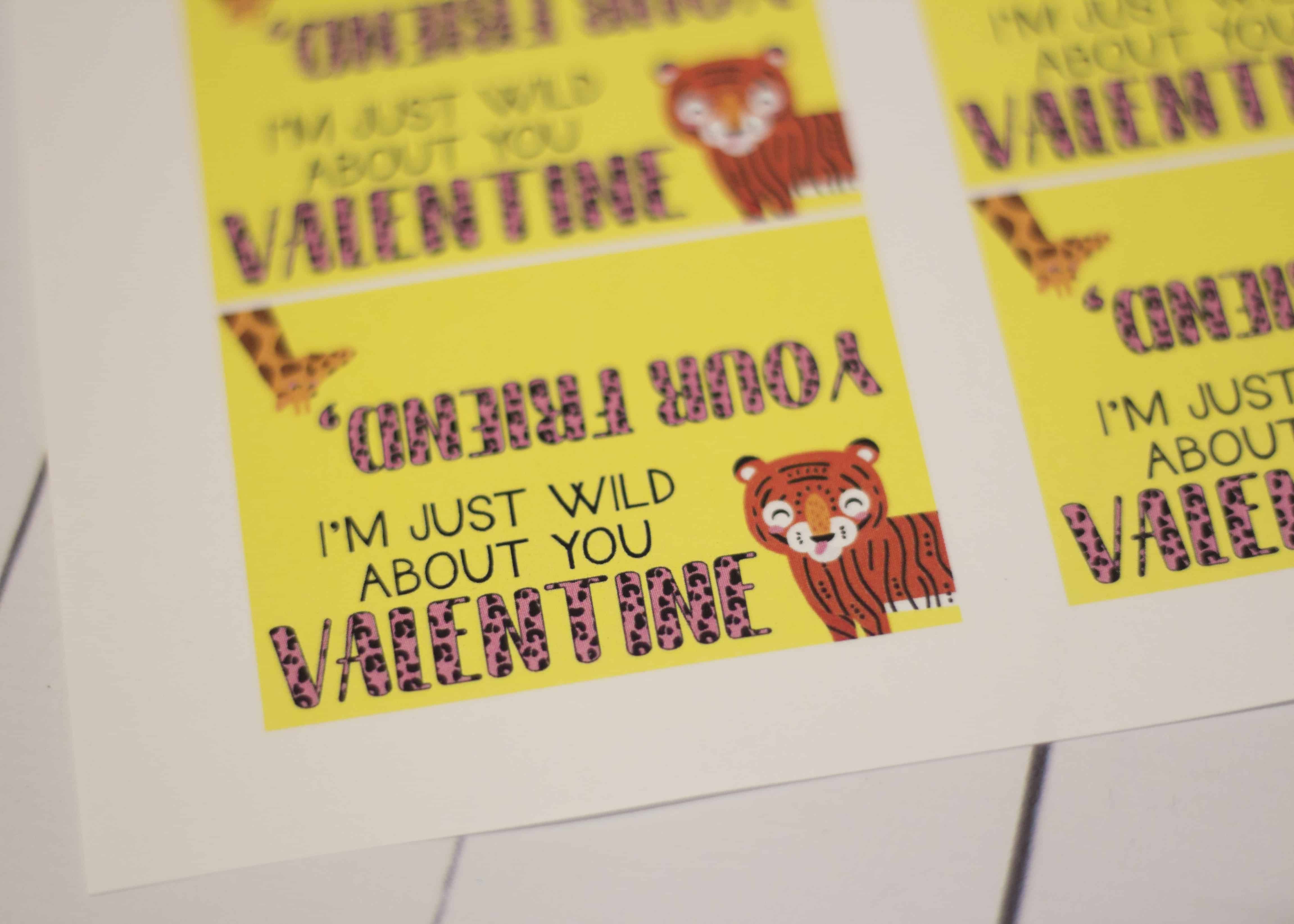 wild about you printable valentines