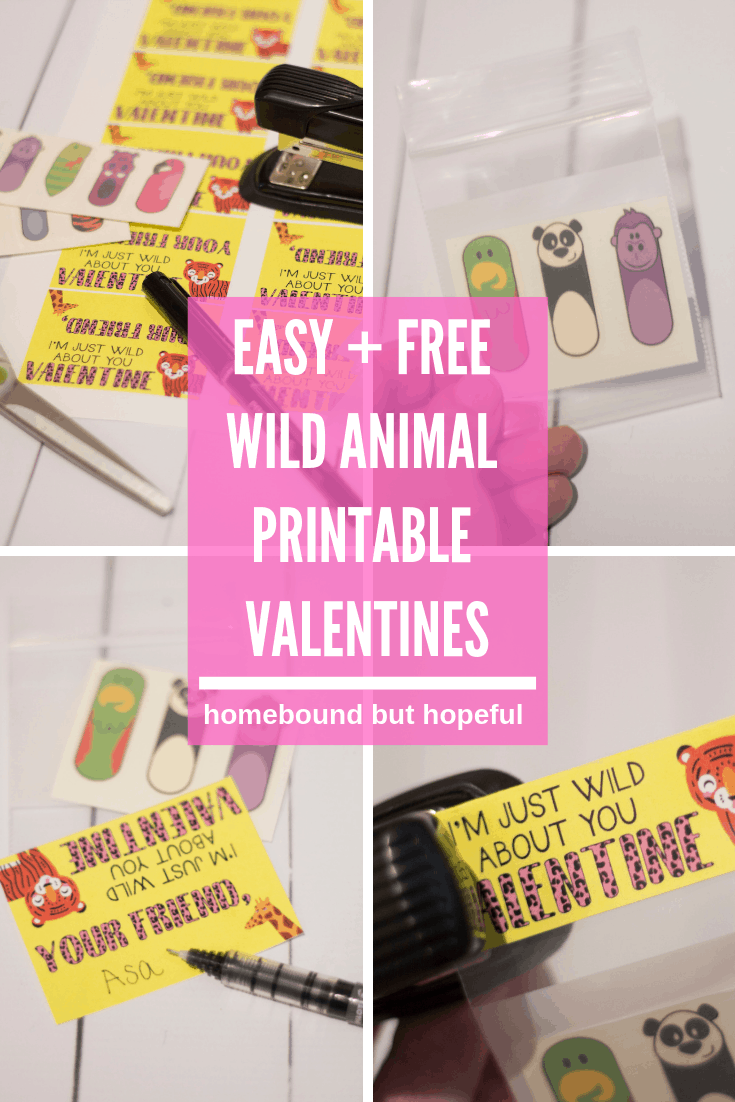 Here comes Cupid! If you're looking for a wild Valentine this year, these free + easy animal themed printable cards are perfect! #ValentinesDay #Valentines #HappyValentinesDay #FreePrintable