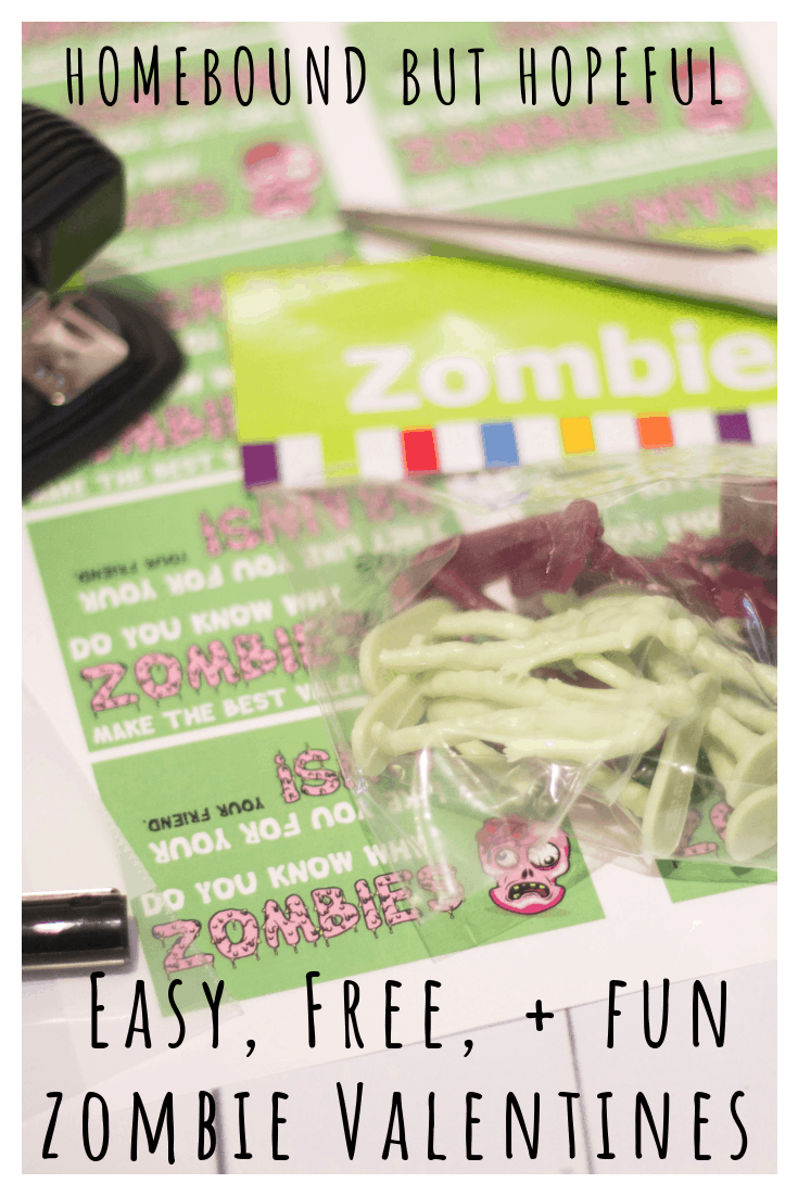 No cute hearts and cupids here, guys! Check out the fun + spooky zombie inspired free printable Valentines I put together for my 8 year old son to share with his class this year! #ValentinesDay #FreeValentines #FreePrintables #ValentinesCards #Zombies