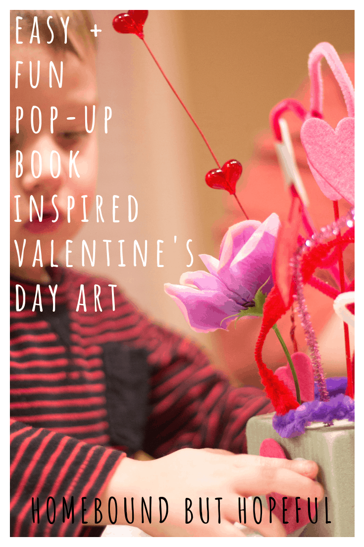 This year we grabbed a fun new pop-up book in honor of Valentine's Day. Check out this easy, fine-motor-filled 3D art project we put together after sharing the story together! #storytime #beyondthebook #readingextension #popupbook #ValentinesDay #finemotor #artsandcrafts