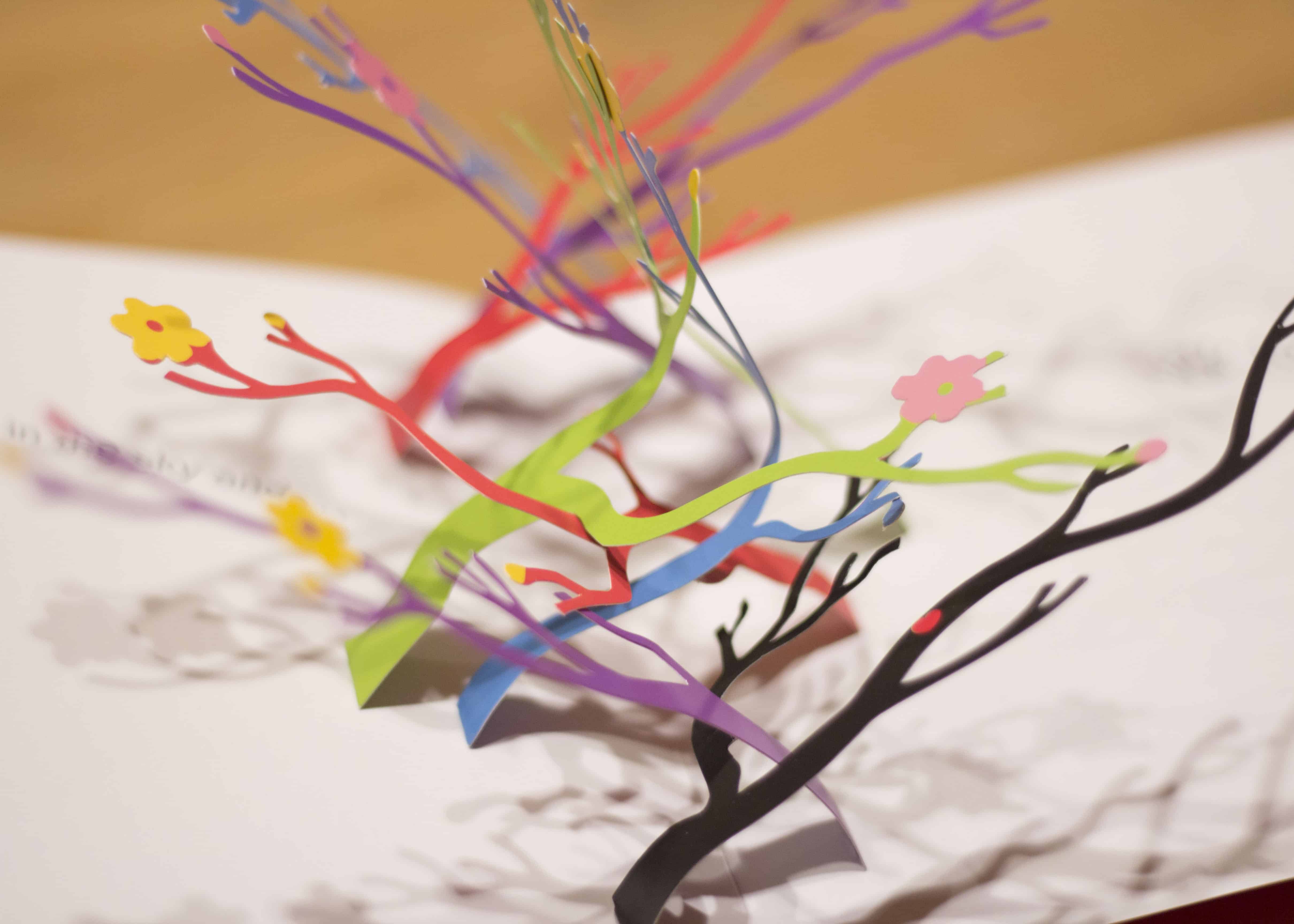 branches pop up art