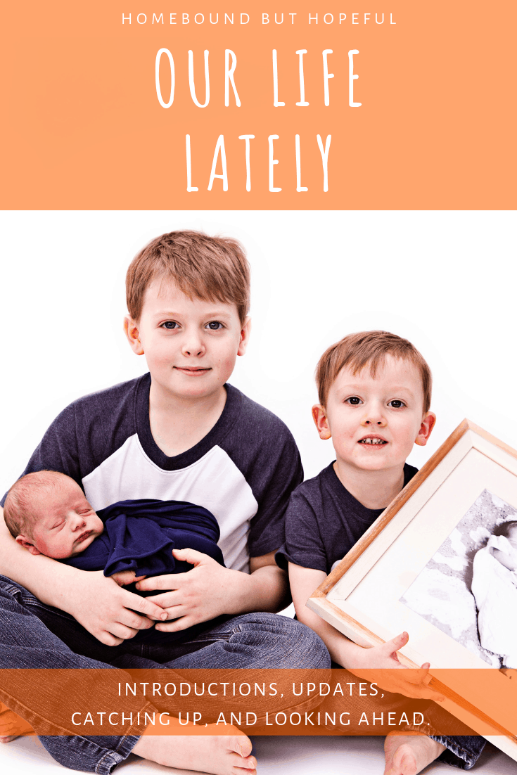 Life's been busy, and I've been quiet lately... Check out my latest post for introductions, updates, and a peek at what lies ahead! #ourlifelately #boymom #momblog #mommyblogger