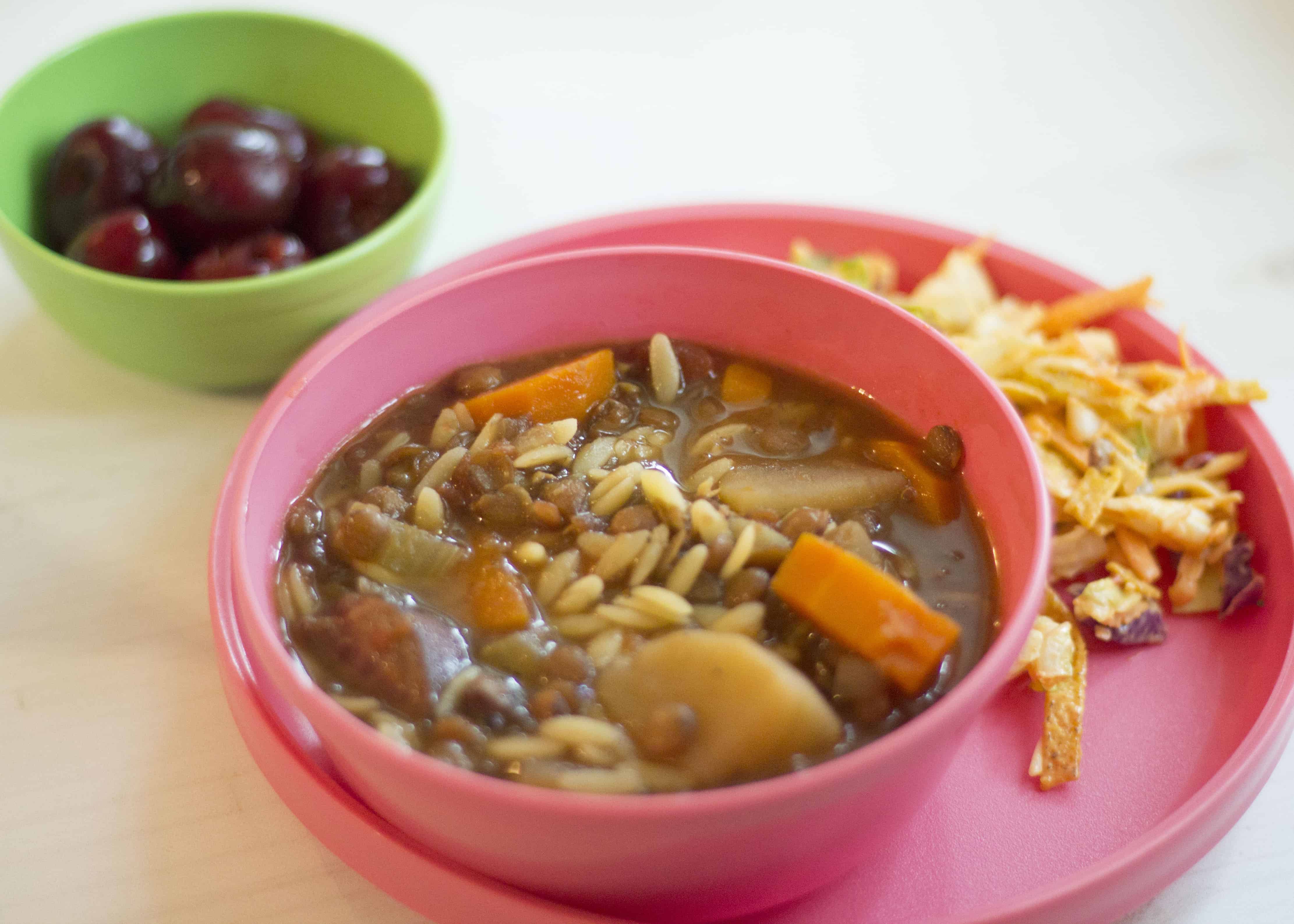 LENTIL + PASTA STEW