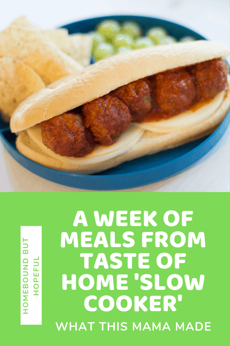 Meal planning and cooking for my picky eaters has always been a challenge for me. Check out a week of family dinners from Taste of Home's ' 'Slow Cooker' for your own family dinner inspiration. #slowcooker #slowcookermeals #reallifedinners #familydinner #mealplanning #tasteofhome
