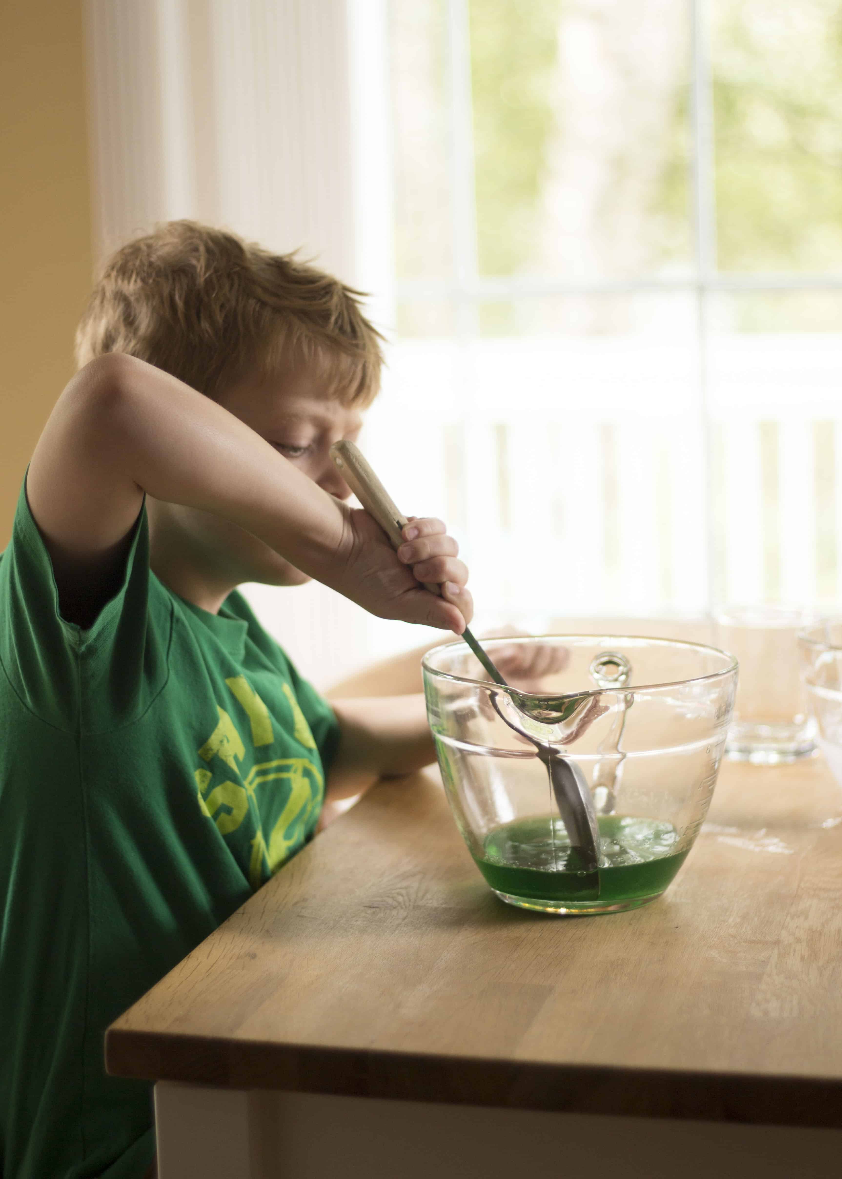 BOY MAKING GELATIN