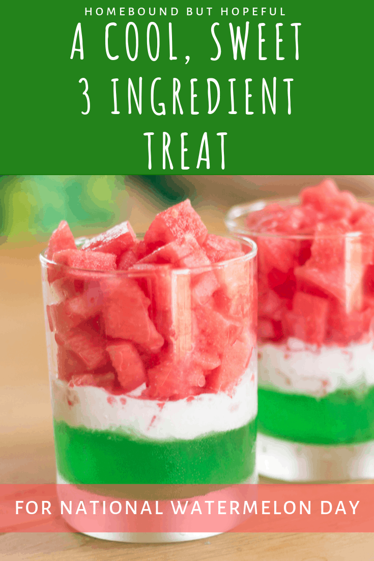 I'm raising total fruit-a-holics who can't get enough watermelon each summer! When I learned about National Watermelon Day (who knew?!), it seemed like the perfect opportunity to get them in the kitchen, prepping a sweet, cool, 3 ingredient treat with me! Don't miss this 'one in a melon' super kid-friendly, frsh + tasty dessert or snack idea. #NationalWatermelonDay #kidscancook #freshfruit #kidsnacks #summerflavors #oneinamelon
