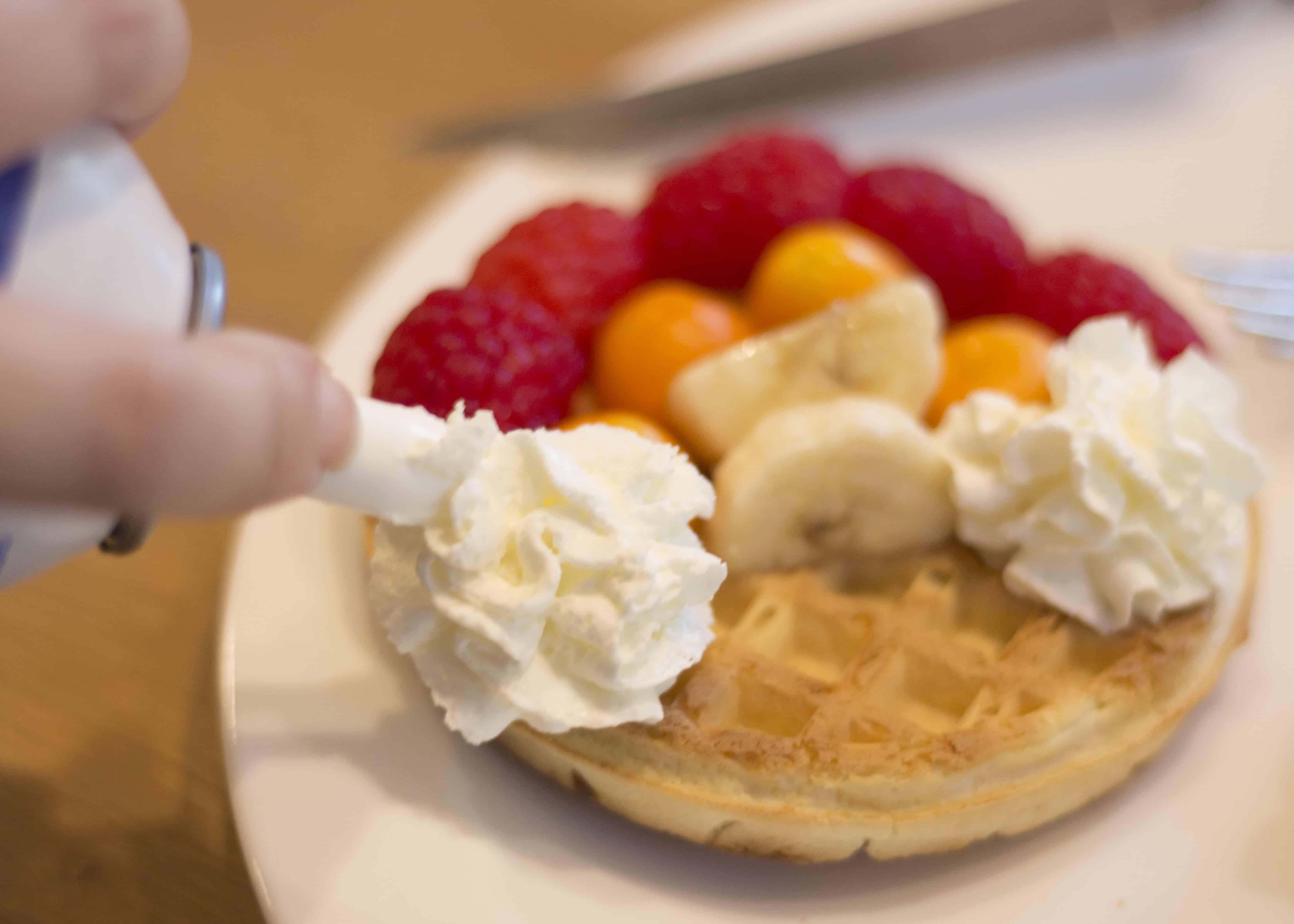 WAFFLE WITH WHIPPED CREAM