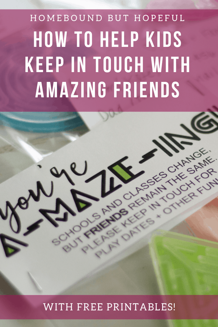 Leaving an old class, team, or other group can be tough for kids, since they worry about seeing their friends still. Here's a super simple, really cute idea to help kids keep in touch with all their amazing friends! #freeprintables #sopunny #diymom #pinterestmom