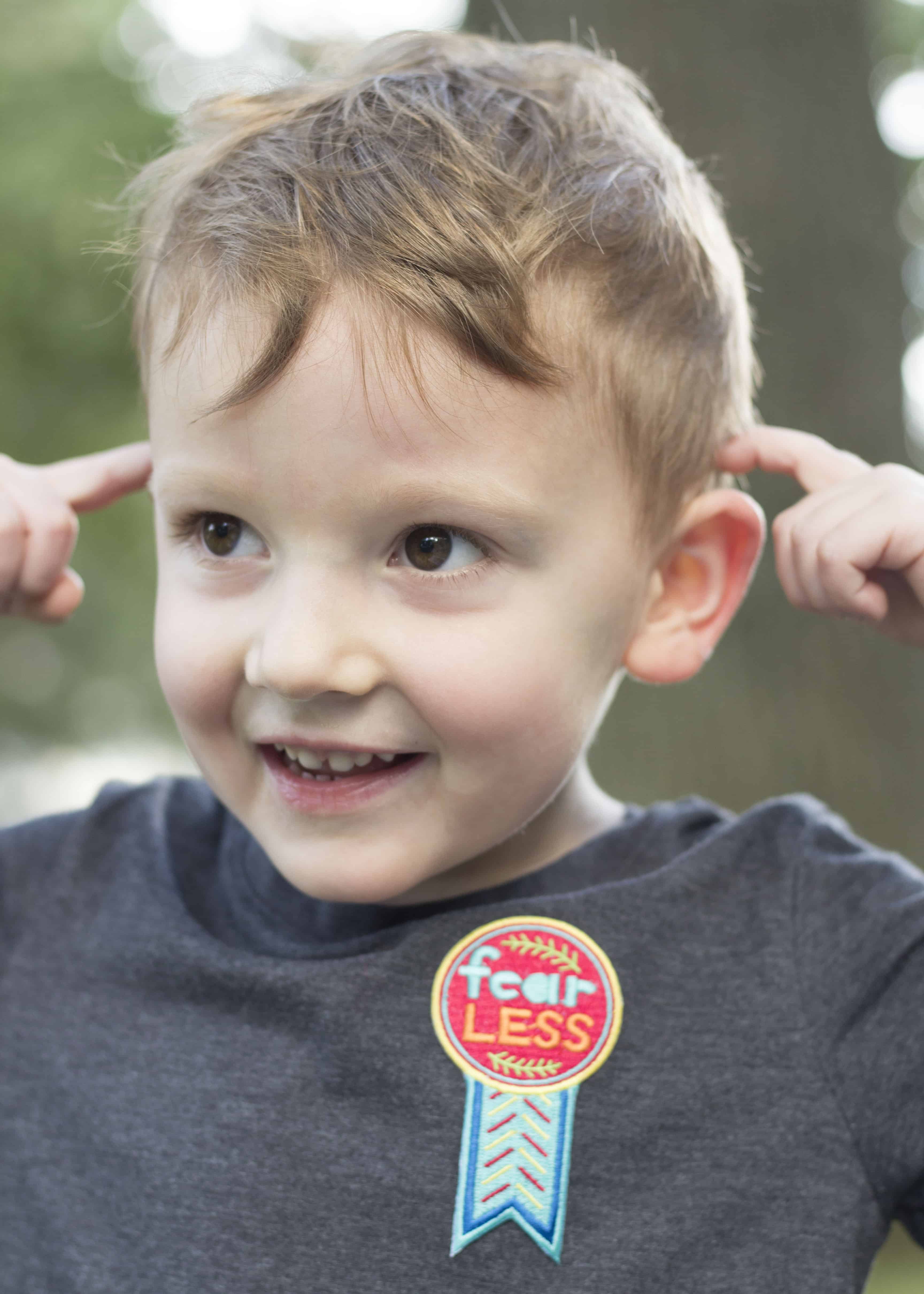 BOY WITH FEARLESS PATCH