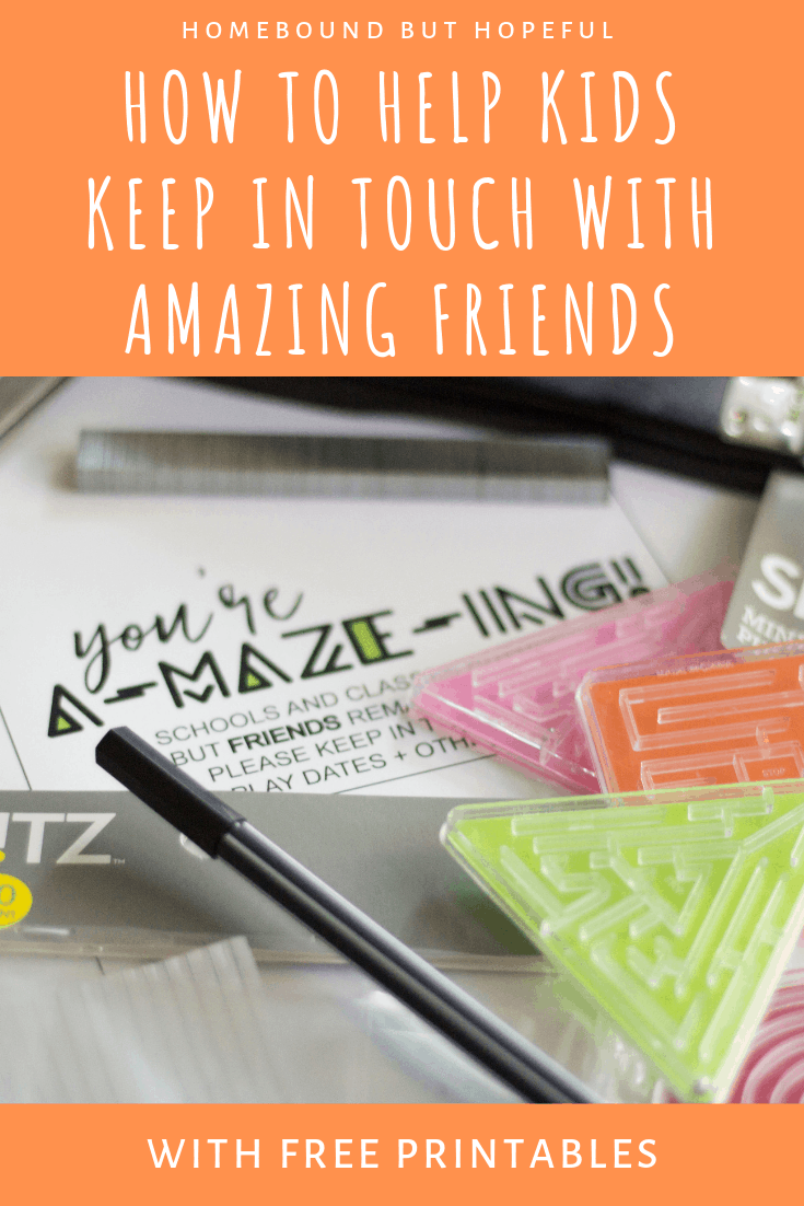 Leaving an old class, team, or other group can be tough for kids, since they worry about seeing their friends still. Here's a super simple, really cute idea to help kids keep in touch with all their amazing friends! #freeprintables #sopunny #diymom #pinterestmom