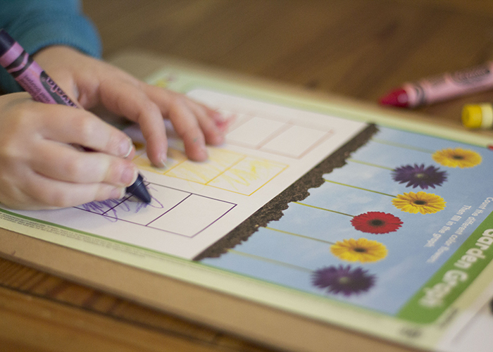 BOY MAKING GRAPH