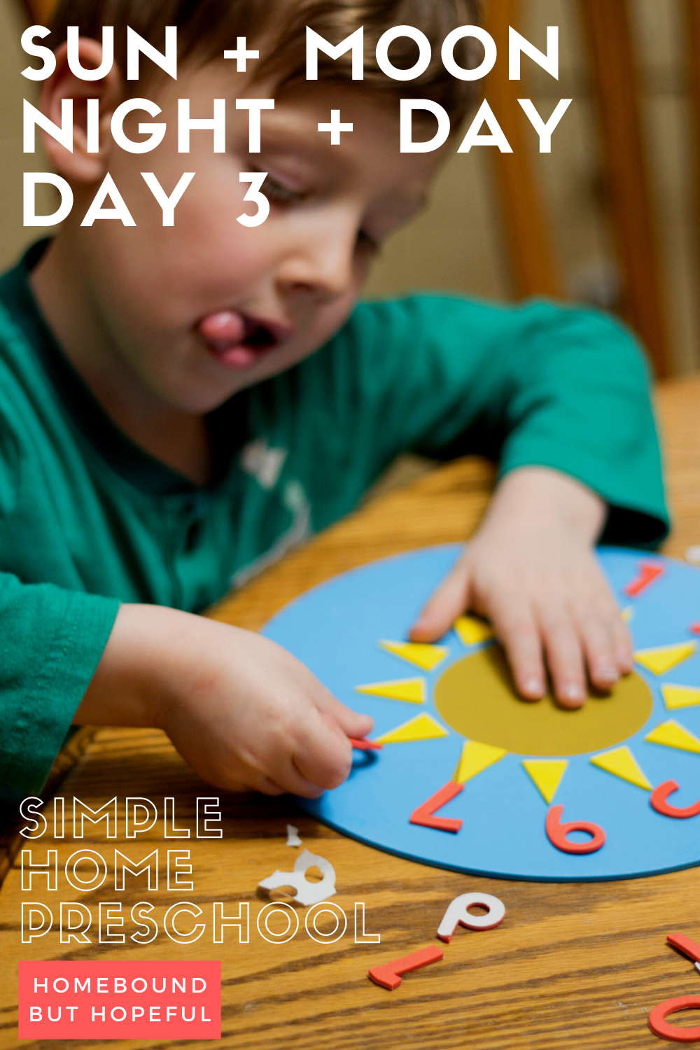 Don't miss all the hands-on fun we had learning about daytime during our home preschool! #homeschool #totschool #handsonlearning