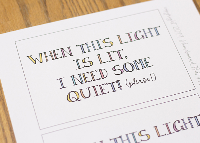 QUIET LIGHT DIY PRINTABLE