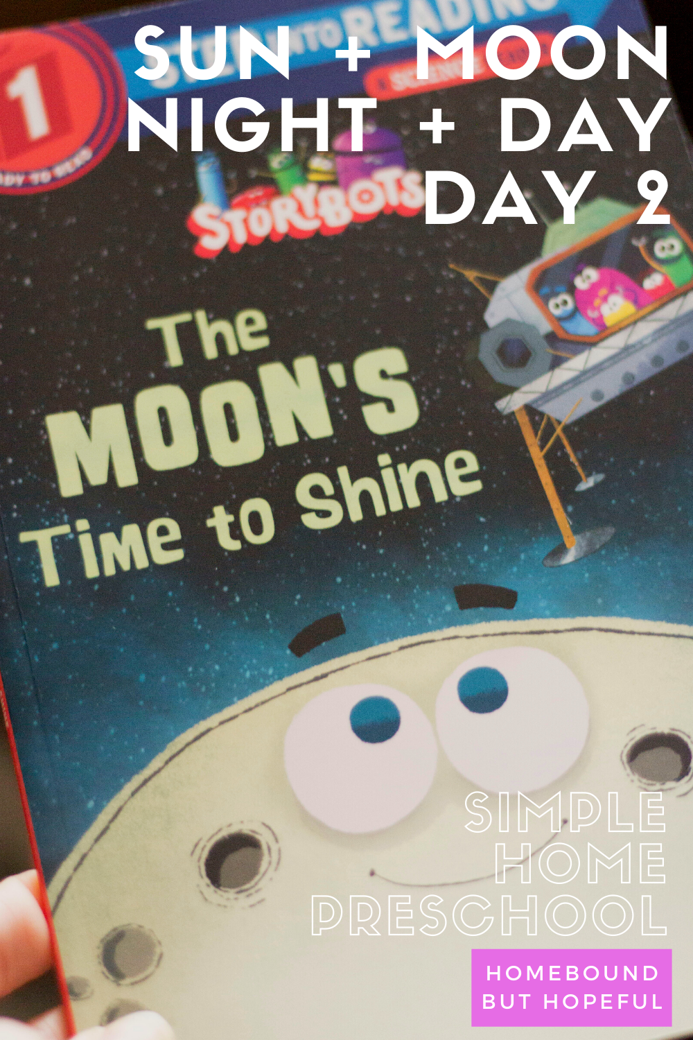 Learning about the moon is fun and tasty during Day 2 of our home preschool week learning about the sun and moon, night and day. #homeschool #homeschooler #preschool #snacktivity