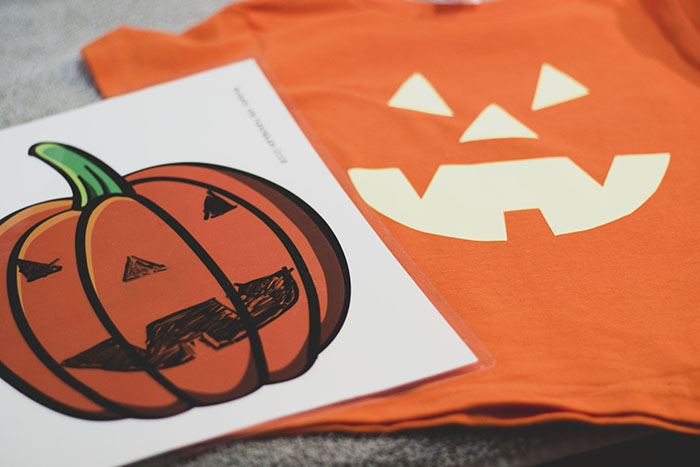 toddler diy pumpkin shirts