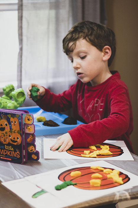 5 preschool halloween ideas play-doh face