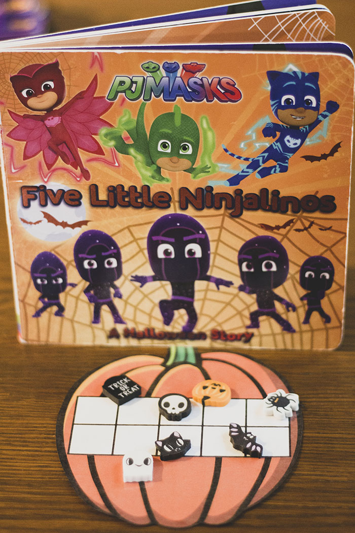 Halloween Story Time Math Five Little Ninjalinos