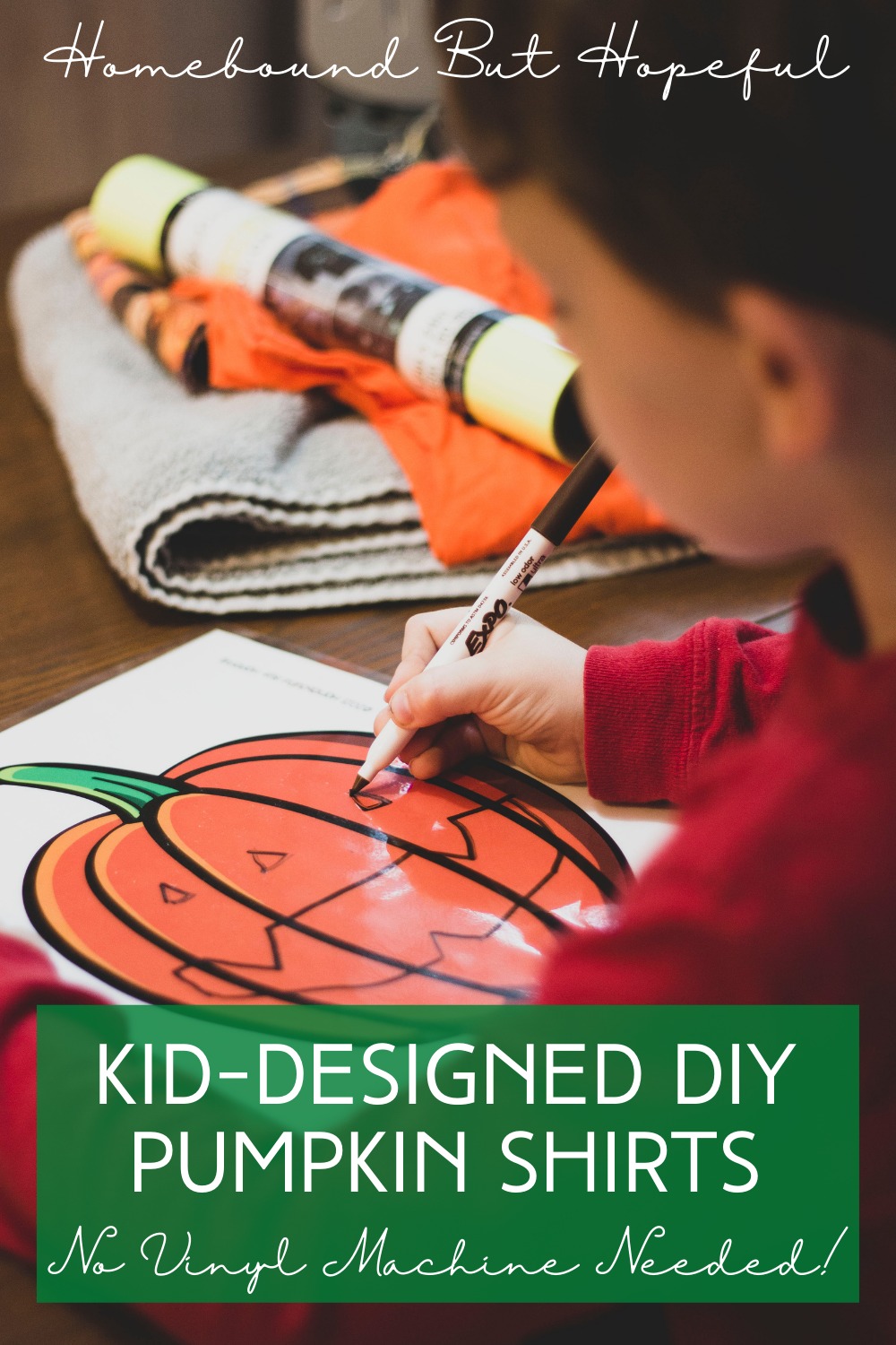 Let your kids get creative this Halloween by designing their own DIY pumpkin shirts! These tops are so quick and easy, and don't require any special equipment.