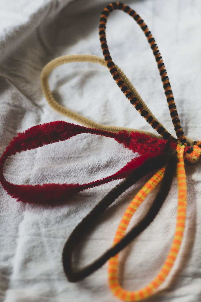 PIPE CLEANER TURKEY FEATHERS