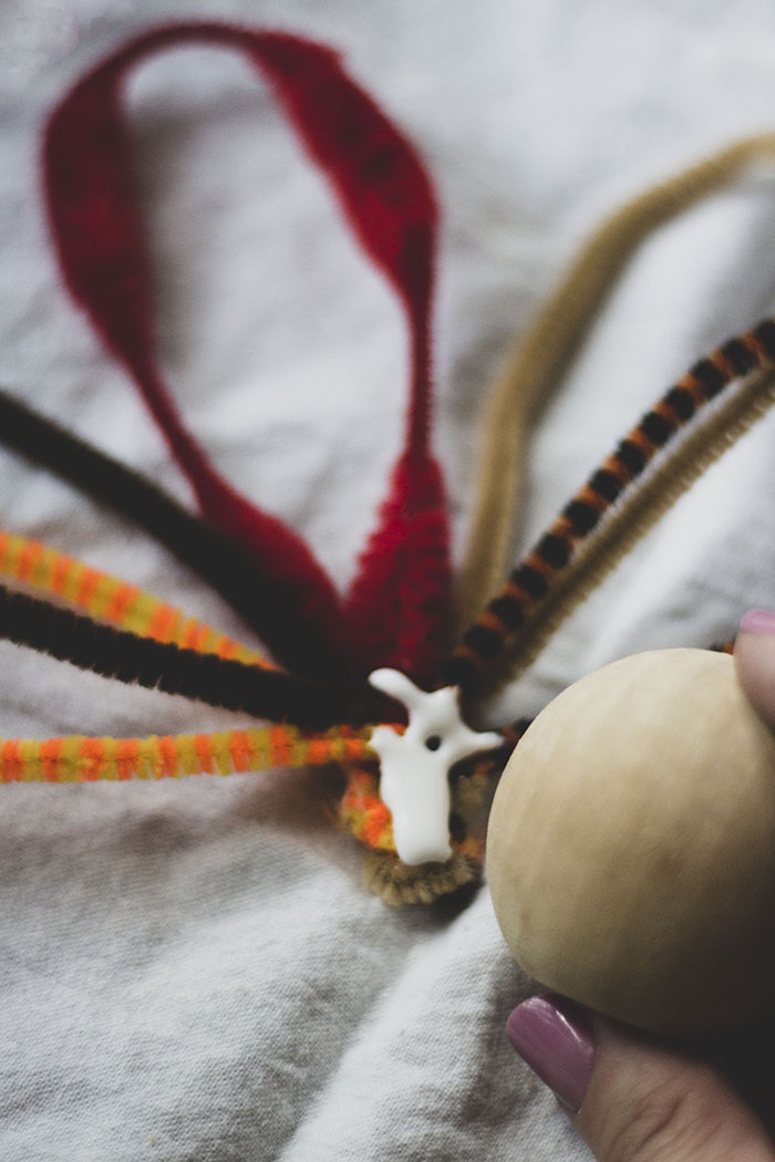 GLUING TURKEY FEATHERS