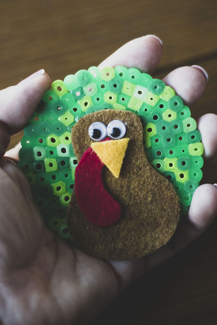 GREEN PERLER BEAD TURKEY