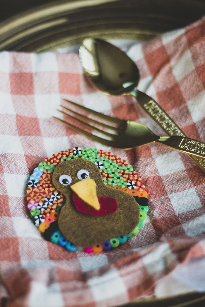 PERLER BEAD TURKEY PLACE SETTING