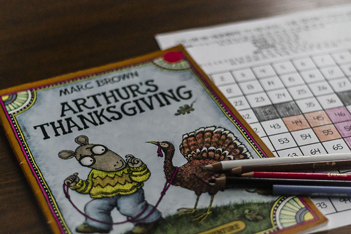ARTHUR'S THANKSGIVING AND 100 CHART