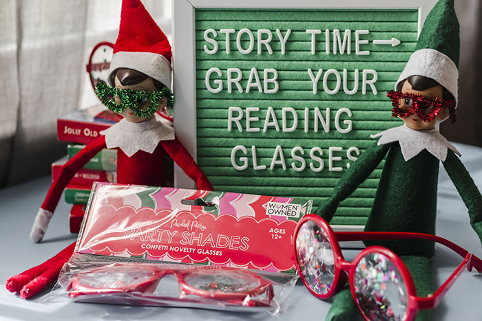 ELF ON THE SHELF READING GLASSES