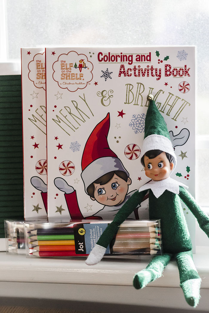 DOLLAR TREE ELF ON THE SHELF COLORING