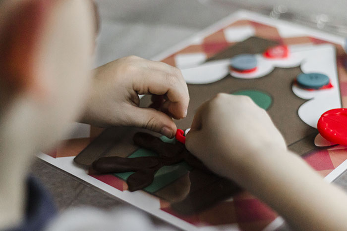 GINGERBREAD HOUSE PLAYDOH MAT