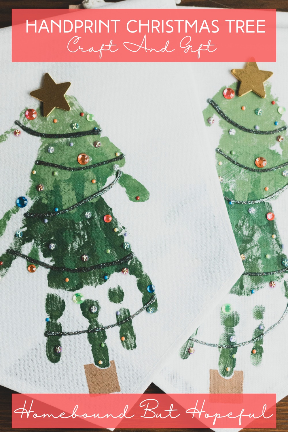 If your kids love making homemade presents for special family and friends, this adorable handprint Christmas tree craft is a great option!