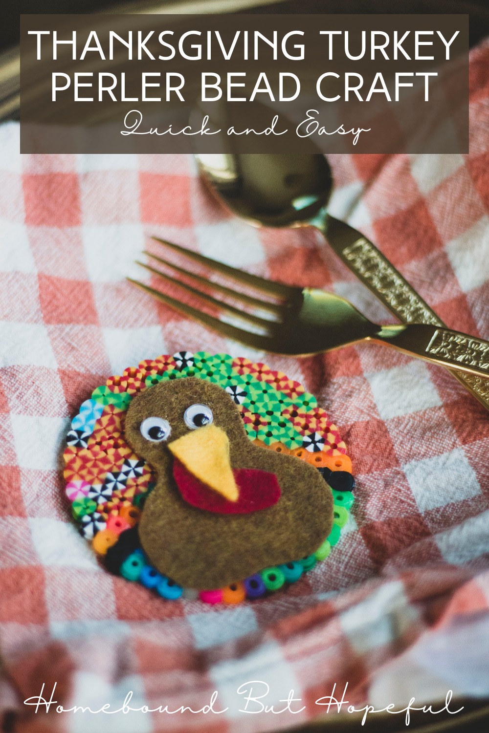 You don't want to miss this super cute and super easy perler bead turkey craft this November!