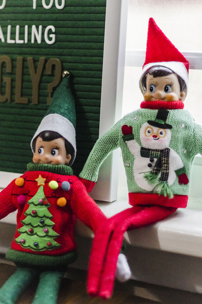 ELF ON THE SHELF UGLY SWEATER