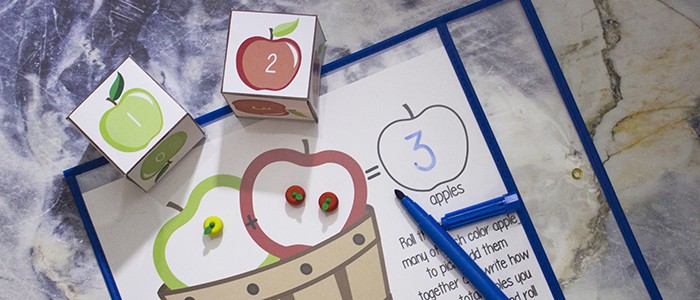Fall Apple Picking Math with Free Printables