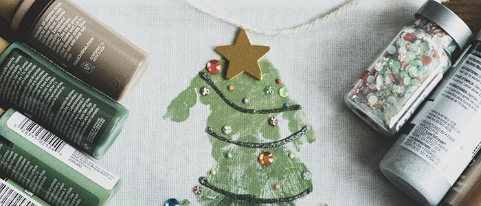 Kids Handprint Christmas Tree Craft